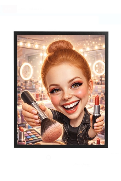 Fabricacucadouri.ro Rama foto personalizata cu poza – cadou make up artist, m...