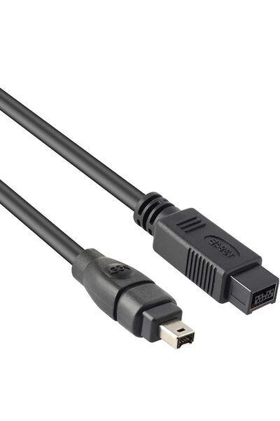Generic 1 Centimeter FireWire 9 Pin to 4 Pin Cable for Digital Cameras, SLR, ...