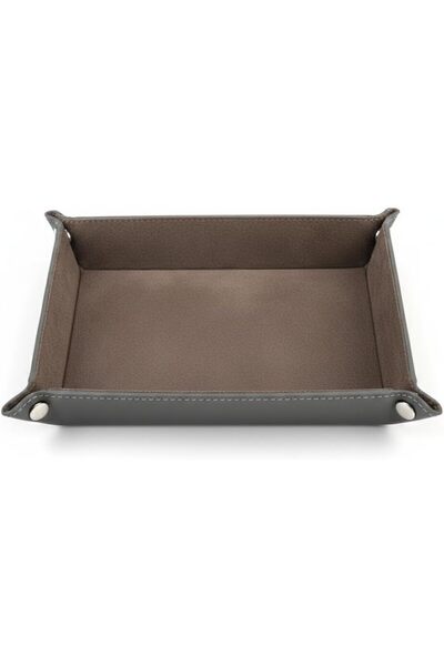 Sweet seven Foldable Desk Tray, PU faux leather Organizer with Snap-Button Si...