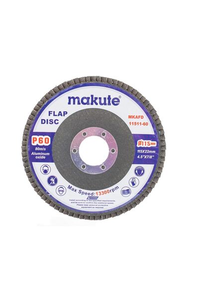 MAKUTE قرص صنفرة متعدد الطبقات (أحمر، 11.4 سم، حبيبات بدرجة 60)