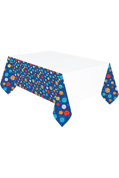 AMSCAN 572278 Blast Off Space Themed Plastic Tablecover 1.37M X 2.6M-1 Pc