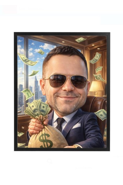 Fabricacucadouri.ro Rama foto personalizata caricatura businessman – cadou am...