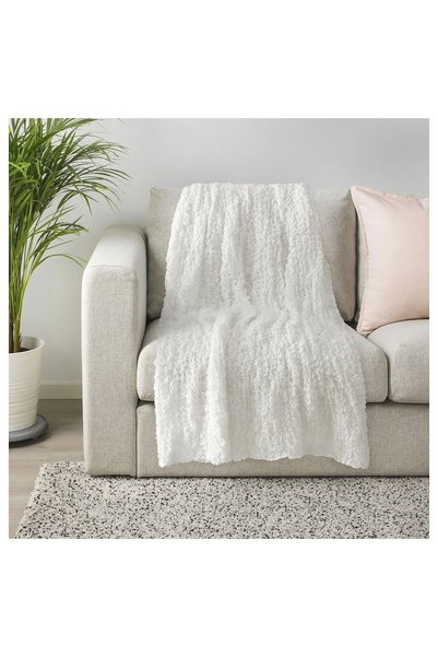 IKEA Akdeni̇z Tv Blanket Ofelia White 130X170 cm Cover