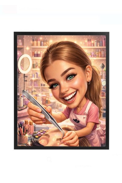 Fabricacucadouri.ro Rama foto personalizata cu poza – cadou lash artist, exte...