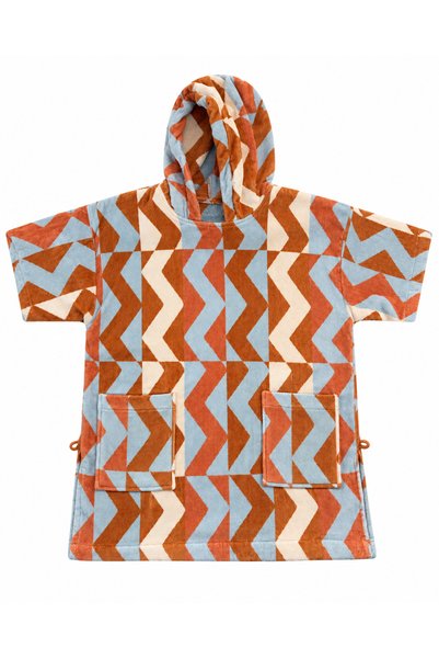 Asva Home Children's Hooded Patterned Towel Poncho 6-9 Years - 80X60 Cm_Defol...