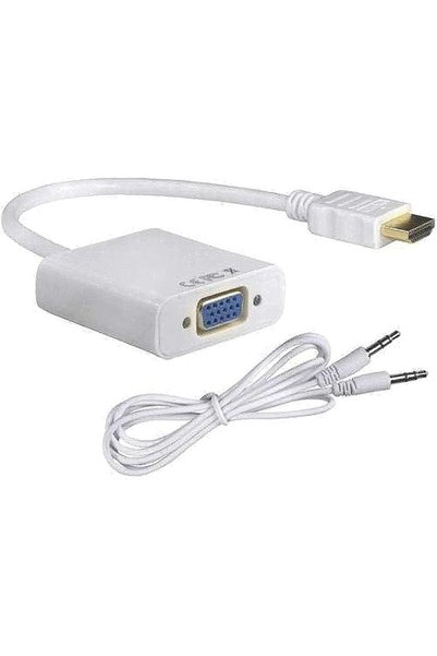 2 Brothers محول فيديو HDMI ذكر إلى VGA أنثى بدقة 1080 بكسل مع كابل صوت لأجهزة...
