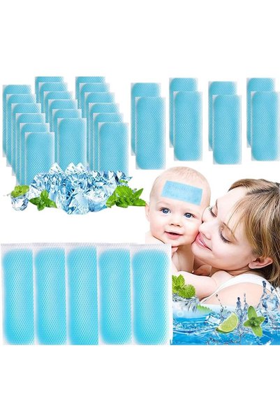 Amuer 50 Sheets Cooling Patches for Kids,Skin-Friendly Baby Cooling Pad Cool ...