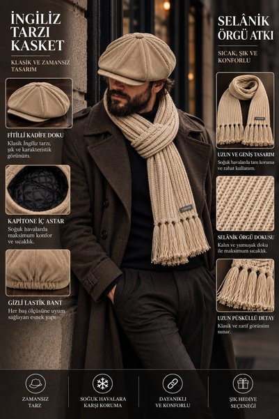 kuru Velvet Textured Hat and Thessaloniki Knitted Scarf Sets...