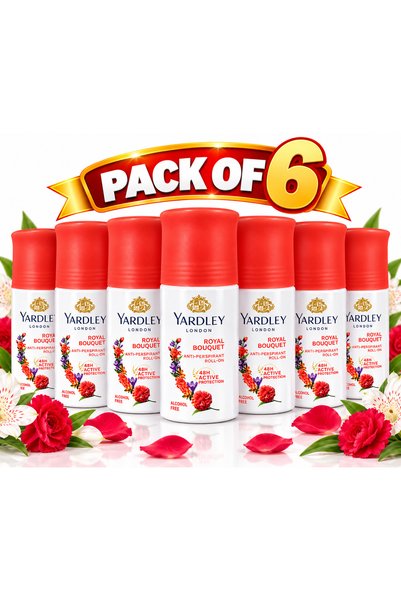 Yardley London روول أون رويال بوكيه - 50 مل (عبوة من 6 قطع)