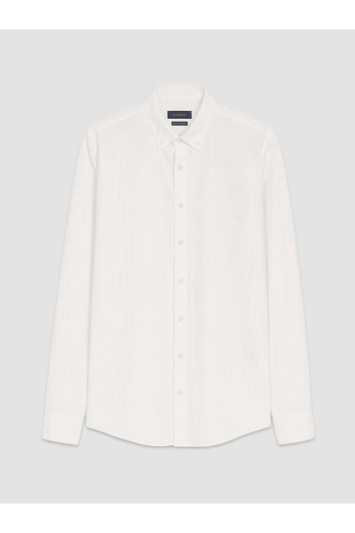 LC Waikiki White Regular Fit Oxford Men's Shirt