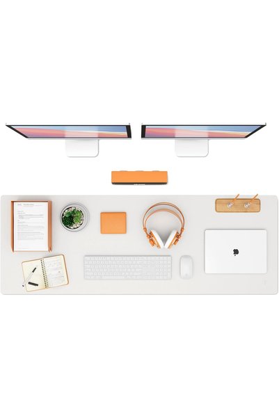 Generic Large Office Leather Desk Mat, Mouse and Keyboard Pad, Computer and L...