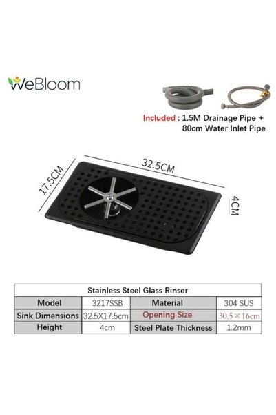 Generic WeBloom 304 Stainless Steel Cup Rinser, Embedded Glass Sink Rinser Hi...