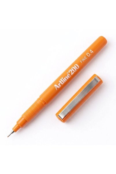 artline 200 Fine Felt Tip Writing and Drawing Pens 0.4 mm Orange
