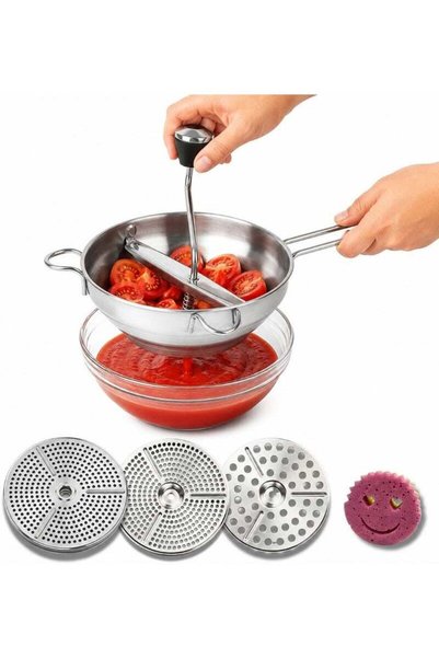 Generic DUNISO Stainless Steel Manual Food Mixer, Multifunctional Kitchen Ble...