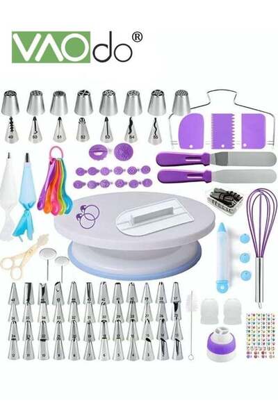 Generic VAOdo 137PCS Cake Decorating Tools Kit Aluminum Stainless Steel Turnt...