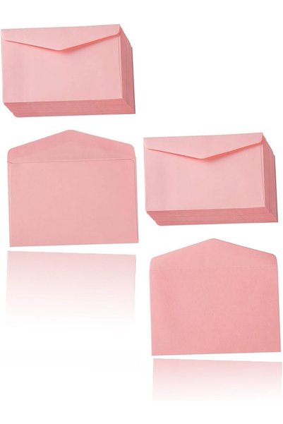 Sweet seven Pink Kraft Paper Envelopes, Self-Adhesive Mini Envelopes for Scra...