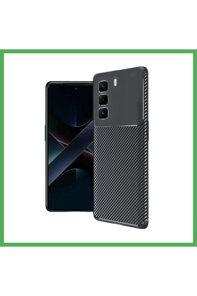 Nur store Çanta غطاء كربوني متوافق مع إنفينكس هوت 50 برو بلس 4G مع تركيز تلقا...