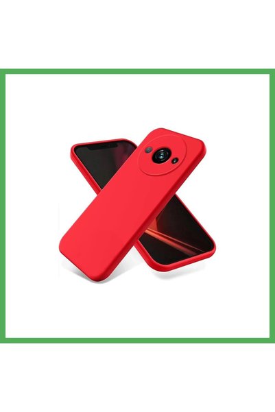 Nur store Çanta حافظة متوافقة مع Redmi A3 4G من السيليكون الأول - أحمر BEZOSS