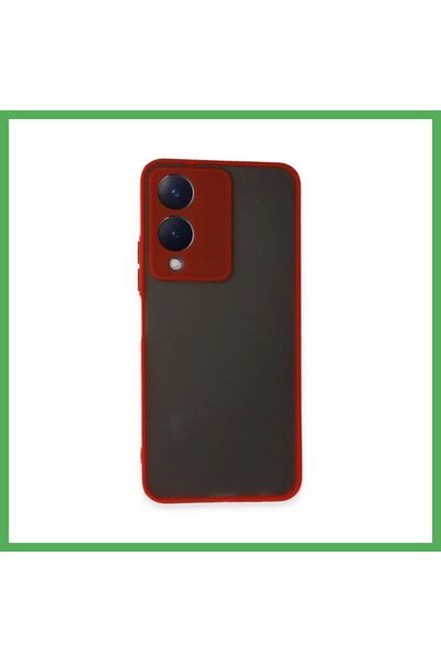 Nur store Çanta غطاء سيليكون مونتريال متوافق مع هاتف Vivo Y17S - أحمر BEZOSS