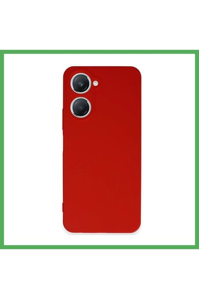 Nur store Çanta حافظة متوافقة مع هاتف Vivo Y18 من السيليكون الأول - أحمر BEZOSS
