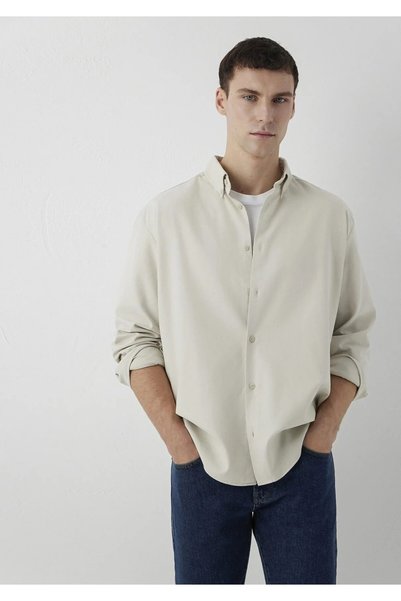Mavi Men's Beige Long Sleeve Shirt Sand Beige Shirt