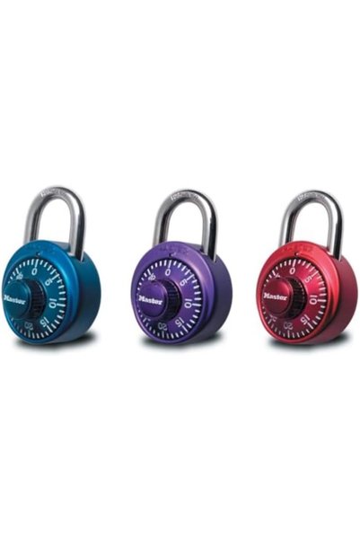 Master Lock قفل خزانة بتركيبة أرقام، قفل بقفل رقمي لخزائن الصالات الرياضية وا...
