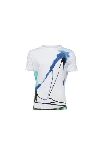 ANEMOSS Sailboat Crew Neck Mens T Shirt