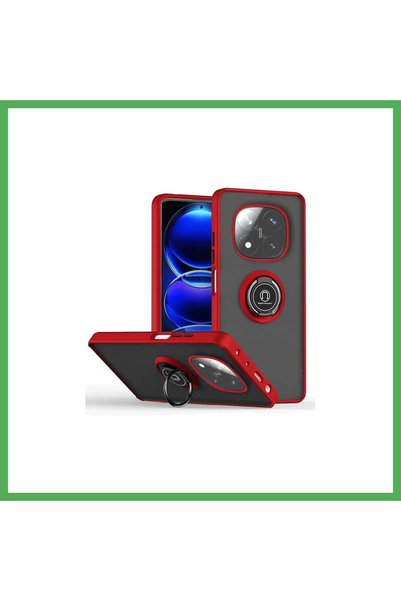 Nur store Çanta غطاء سيليكون متوافق مع هاتف Redmi Note 14 Pro Plus مع حلقة مو...