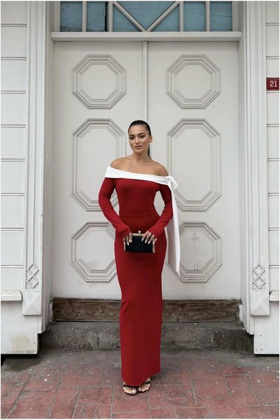 BŞK VİRGO Crepe Fabric Evening Dress Strapless Gown · Color: Emerald · Size: ...