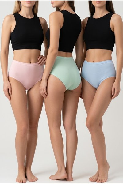 Loule Γυναικεία εσώρουχα Modal Cotton Bato 3-pack - Powder Green Blue