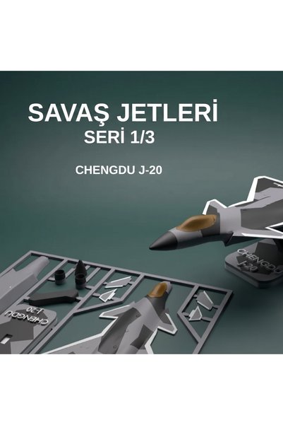 ZEROXO Savaş Uçağı 3D Model Kit, Kendin Yap Jet Maketi, Masa Süsü 23x18 cm