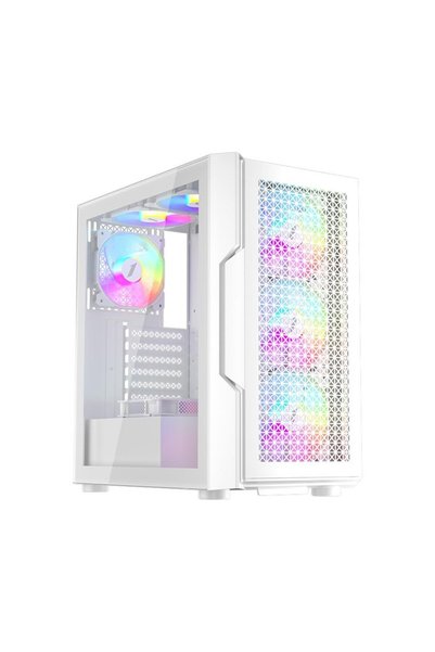 1ST PLAYER TRILOBITE T7 BEYAZ 650W 80+ ARGB 4X12CM FAN TEMPERLİ CAM MESH USB 3.0 ATX KASA STRSNL