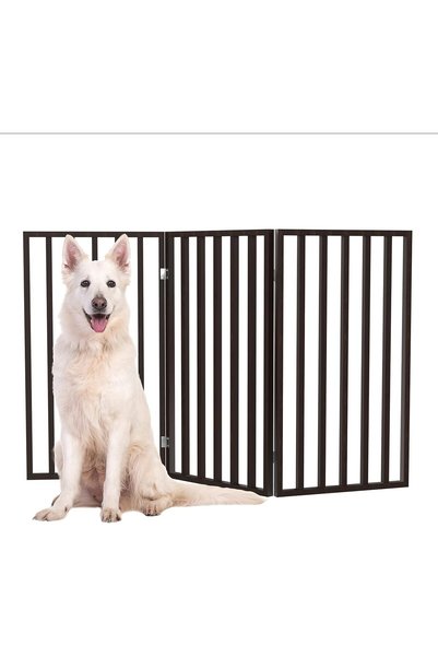 PETMAKER بوابة داخلية للحيوانات الأليفة - بوابة قابلة للطي من 3 ألواح للسلالم...