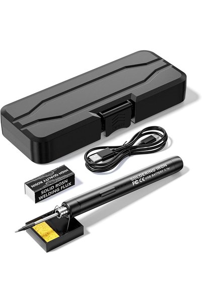 HASTHIP طقم قلم لحام لاسلكي، قابل لإعادة الشحن عبر USB، مع درجة حرارة قابلة ل...