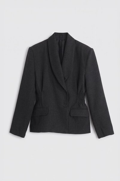 BSL Şal Yakalı Kruvaze Blazer Ceket