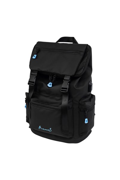 ANEMOSS 15'' Laptop Backpack Black Water Resistant Hiking Travel School