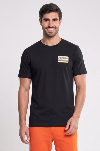 Stance Men Sportswear Fit Short Sleeve Outdoor T-Shirt, Black