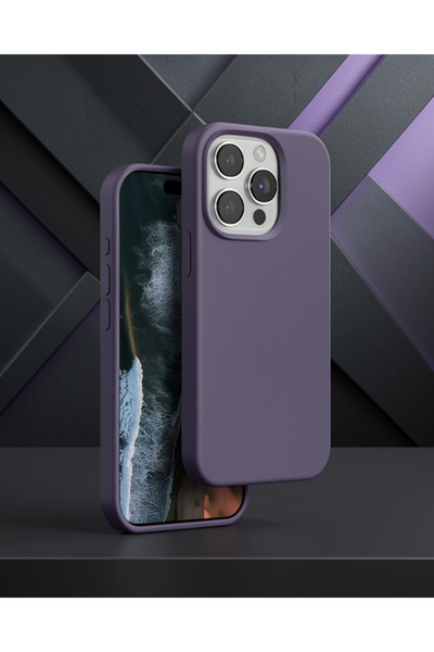 Generic Brand Venco Apple iPhone 15 Pro Max Home Magsafe Cover - Deep Purple