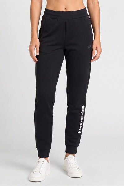 Anta Women Regular Fit Outdoor Sweatpants, Black