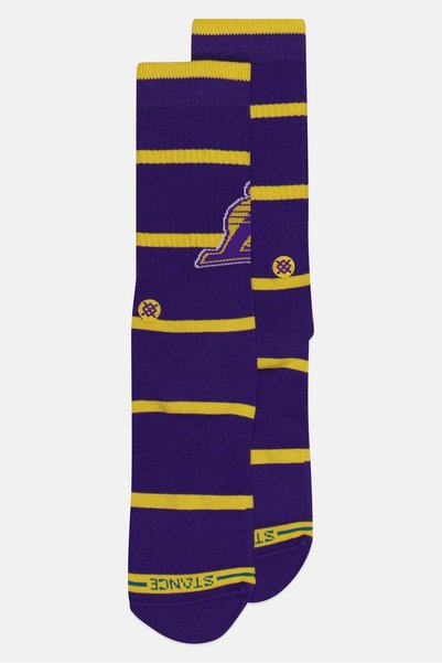 Stance x NBA Men 1 Pair Stripe Crew Socks, Purple