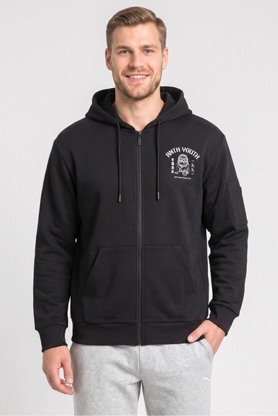 Anta Men Sportswear Fit Outdoor Hooded Sweatshirt, Black