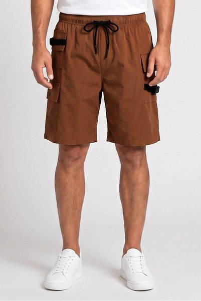 Athletex Men Sportswear Fit 7 Inseam Outdoor Shorts, Brown