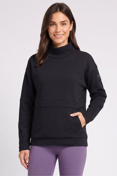 Anta Women Sportswear Fit Long Sleeve Outdoor Sweatshirt, Black