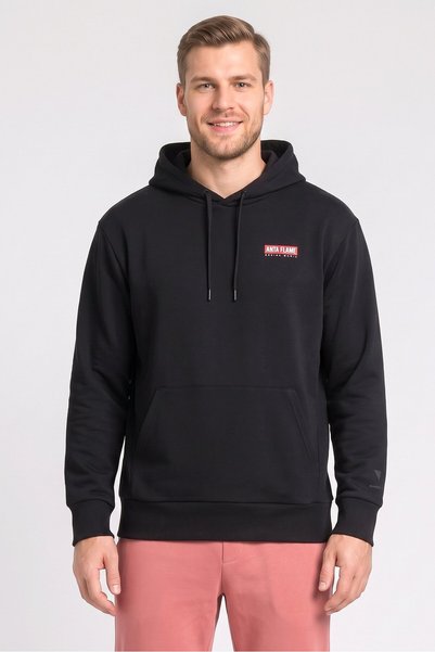 Anta Men Sportwear Fit Long Sleeve Training Hoodie, Black