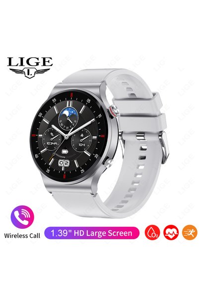 Generic LIGE ECG+PPG BT Call Smart Watch Men Sports Bracelet NFC Waterproof C...