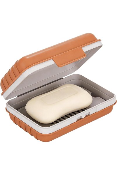 Doter Travel Soap Dish with Lid - Draining Soap Bar Holder- Portable Soap Cas...