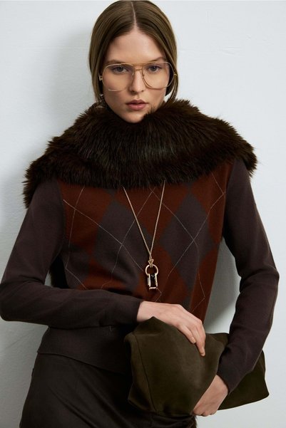 Lufian 122090047 Luna Yün Karışımlı Polo Yaka Triko Kazak Kadın Sweatshirt KA...