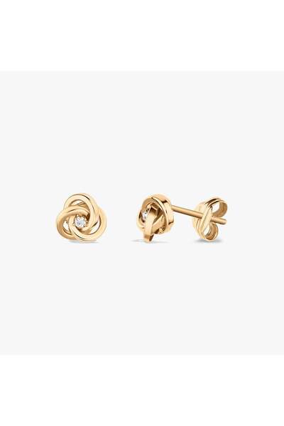 Indira Jewelry Χρυσά σκουλαρίκια Αιώνιος Κόμπος