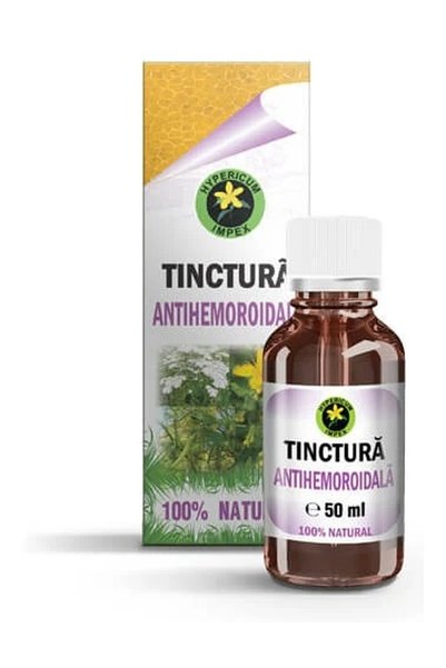 HYPERICUM Tinctura Antihemoroidala Hypericum, supliment alimentar din 11 plan...
