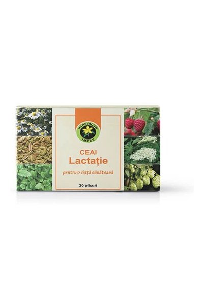 HYPERICUM Ceai Lactatie Hypericum, supliment alimentar din 9 plante (roinita,...